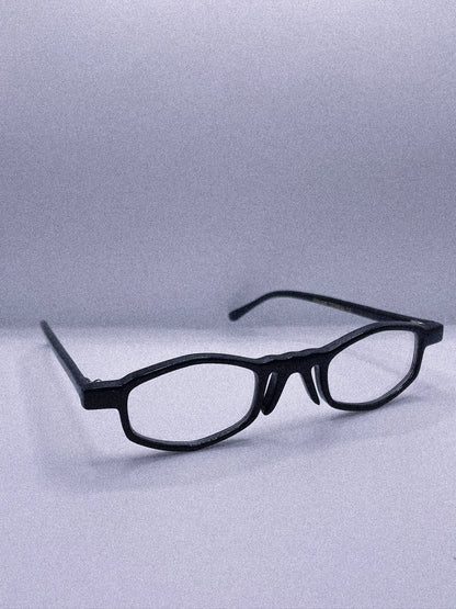 Obsidian Structure | 1990s Italian Design Eyeglasses Frame