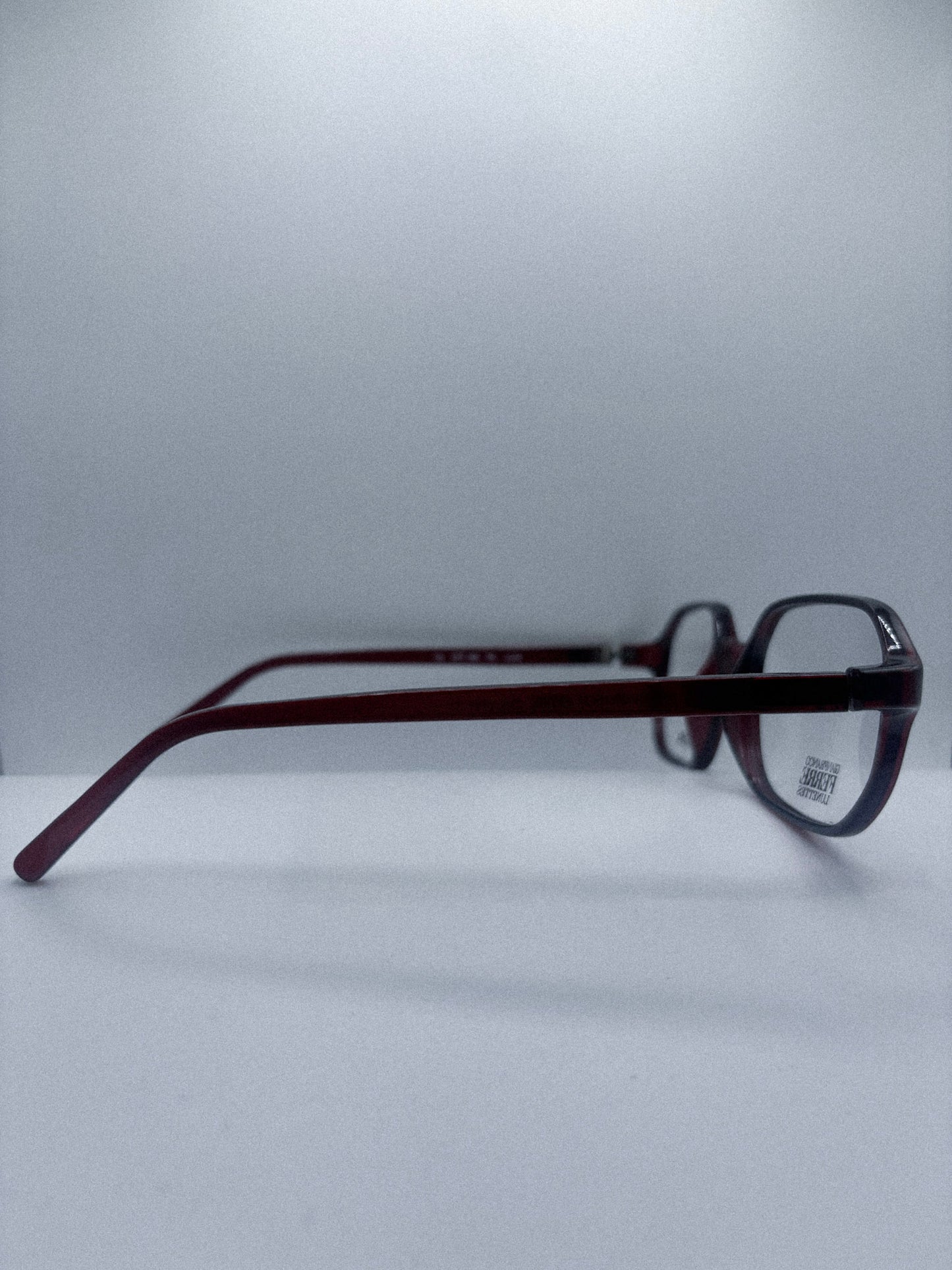 “Oxblood Geometry” 1980s Gianfranco Ferré Eyeglasses