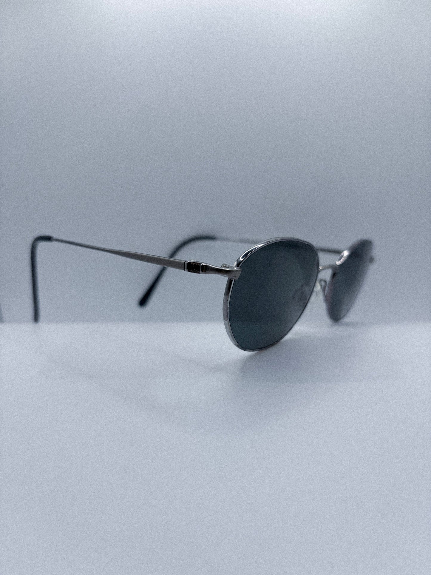 “Graphite Calm” 1980s Charmant Titanium Sunglasses