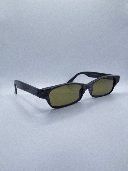“Olive Noir” 1980s Snakeskin Sunglasses