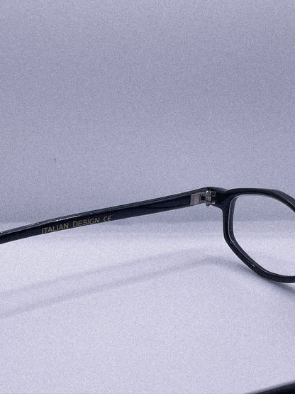 Obsidian Structure | 1990s Italian Design Eyeglasses Frame