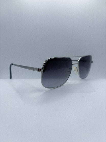 “Steel Fade” 1980s Charmant Aviator Sunglasses