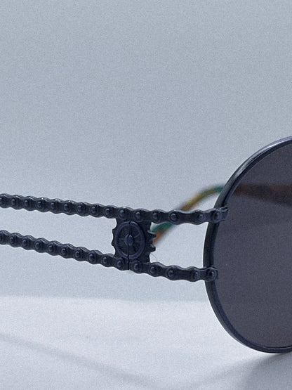 1980s Nicole Miller NM1428 Sunglasses | Antique Blue