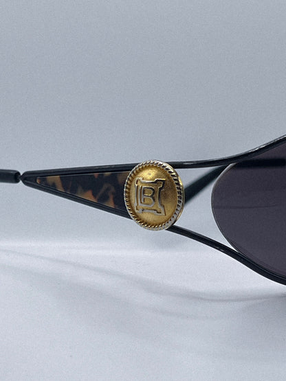 Lunettes de soleil Laura Biagotti LB715-S des années 80 | Noir/Écaille