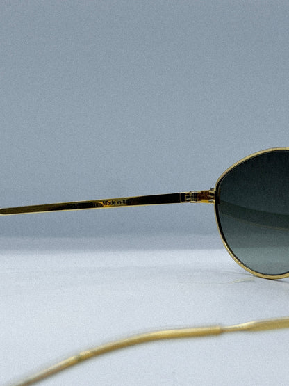 “Soft Gilded Olive” 1980s Ellen Tracy Sunglasses