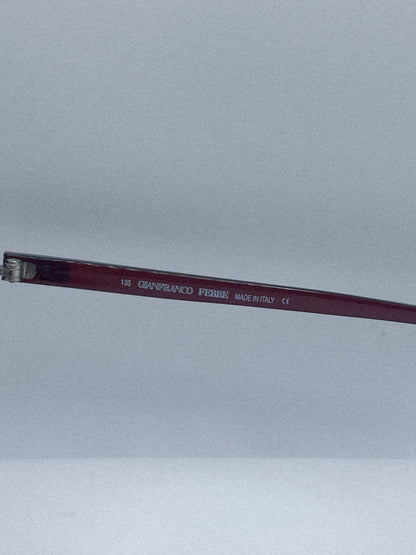 “Oxblood Geometry” 1980s Gianfranco Ferré Eyeglasses