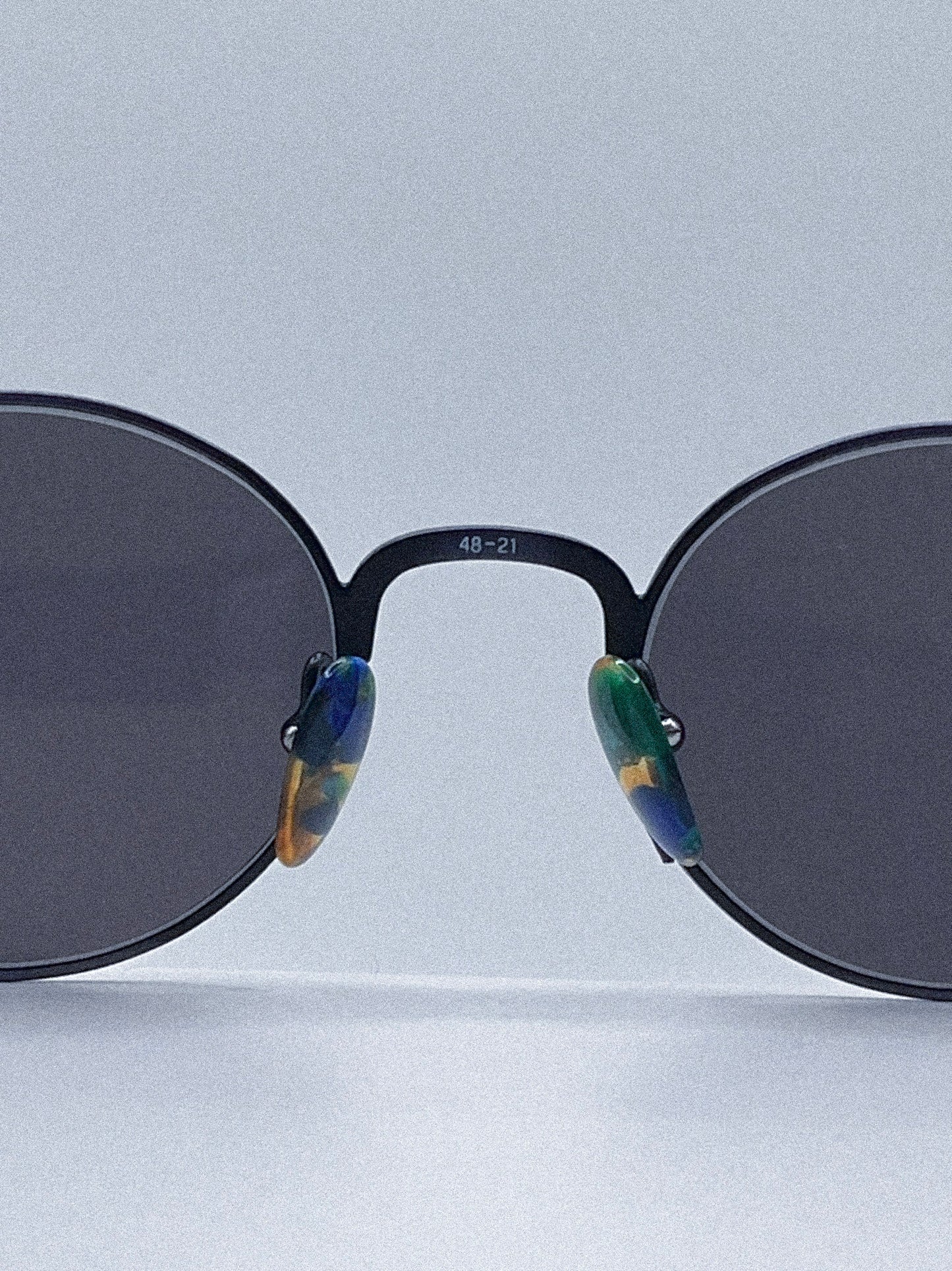 1980s Nicole Miller NM1428 Sunglasses | Antique Blue