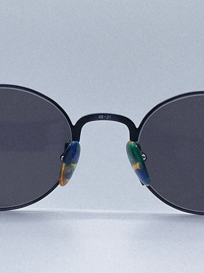 1980s Nicole Miller NM1428 Sunglasses | Antique Blue
