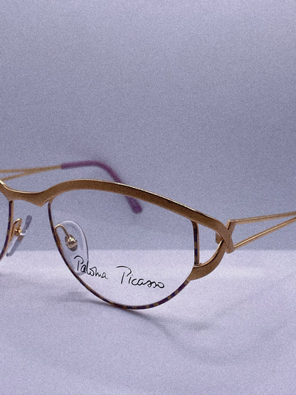Golden Contour | 1980s Paloma Picasso Eyeglasses Frame