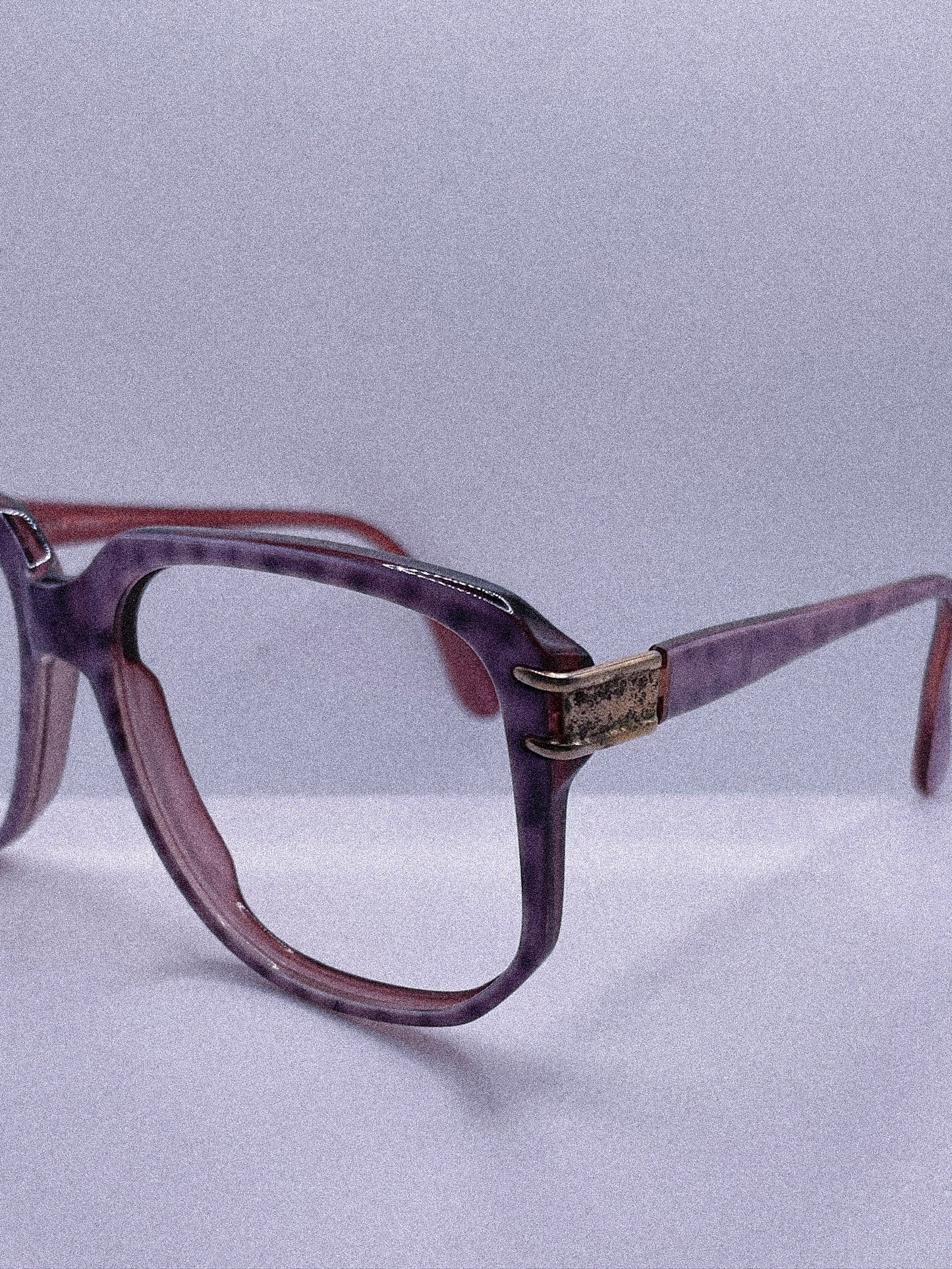 Purple Tie Dye | 1970s Italian Eyeglasses Frame