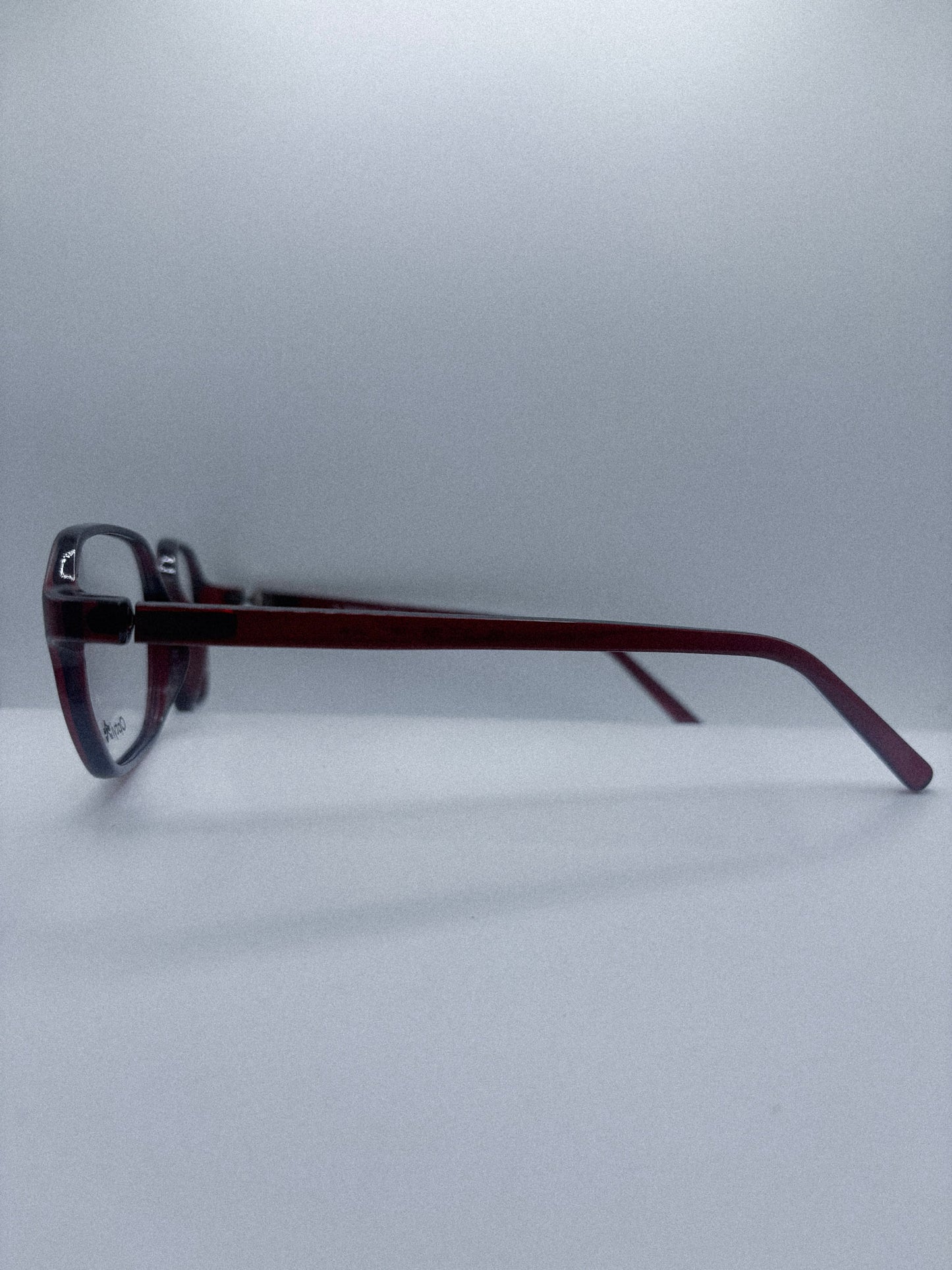 “Oxblood Geometry” 1980s Gianfranco Ferré Eyeglasses