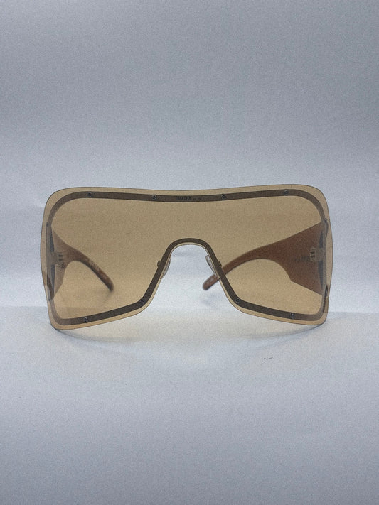 2000s Imatra 1002 Shield Sunglasses | Brown