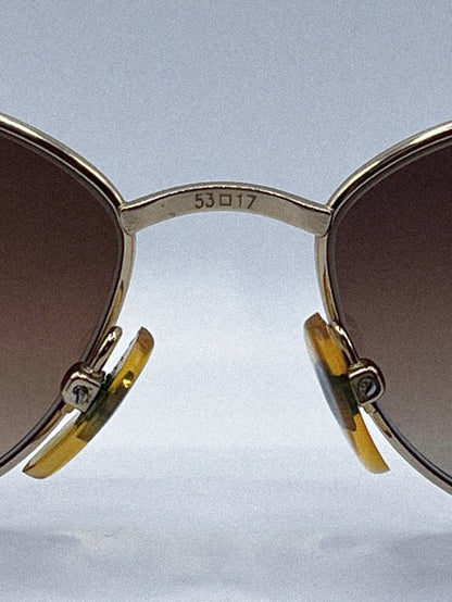 1990s Luxottica 1506 Sunglasses | Gold/Tortoise