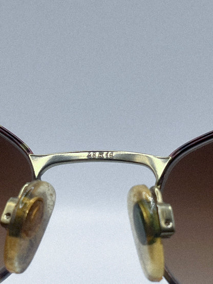 1980s Anne Klein II 6008 K1063-S Sunglasses | Gold/Tortoise