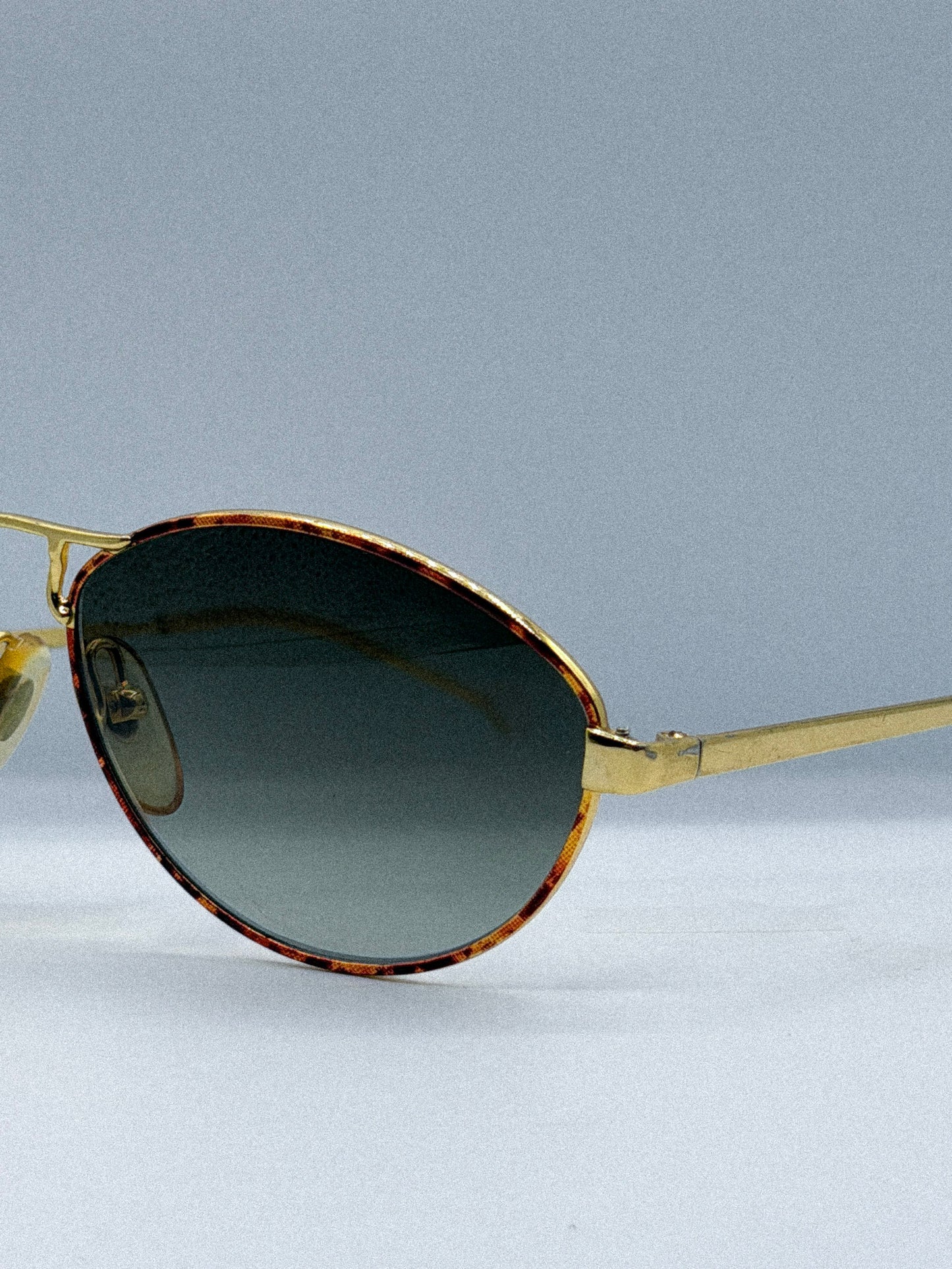 “Soft Gilded Olive” 1980s Ellen Tracy Sunglasses