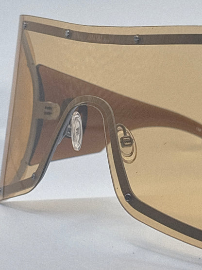 2000s Imatra 1002 Shield Sunglasses | Brown