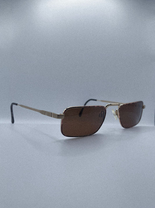 Lunettes de soleil Luxottica Scott des années 1980 | Or/Écaille