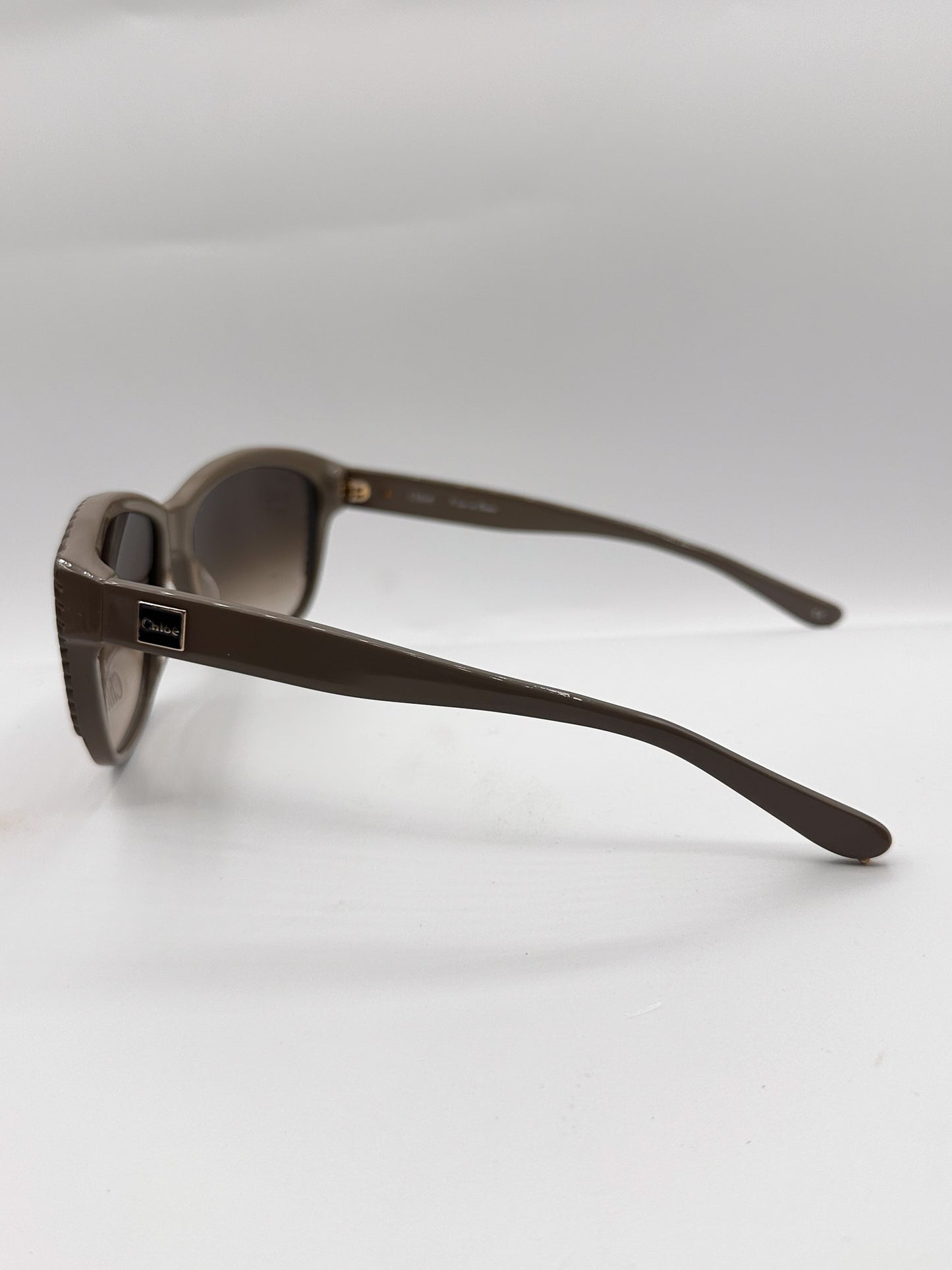 Architectural 1980s Vintage Chloe sunglasses, left side