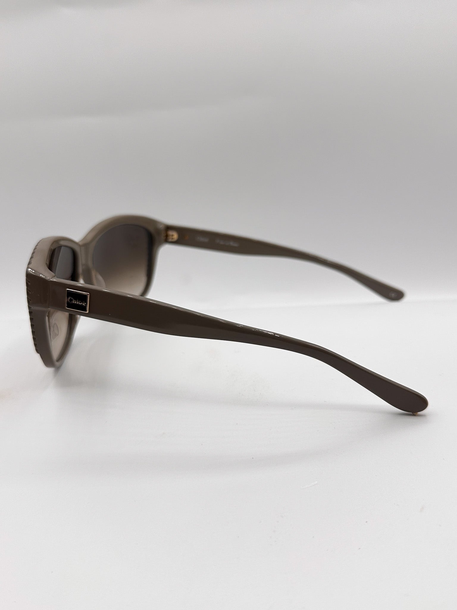 Architectural 1980s Vintage Chloe sunglasses, left side