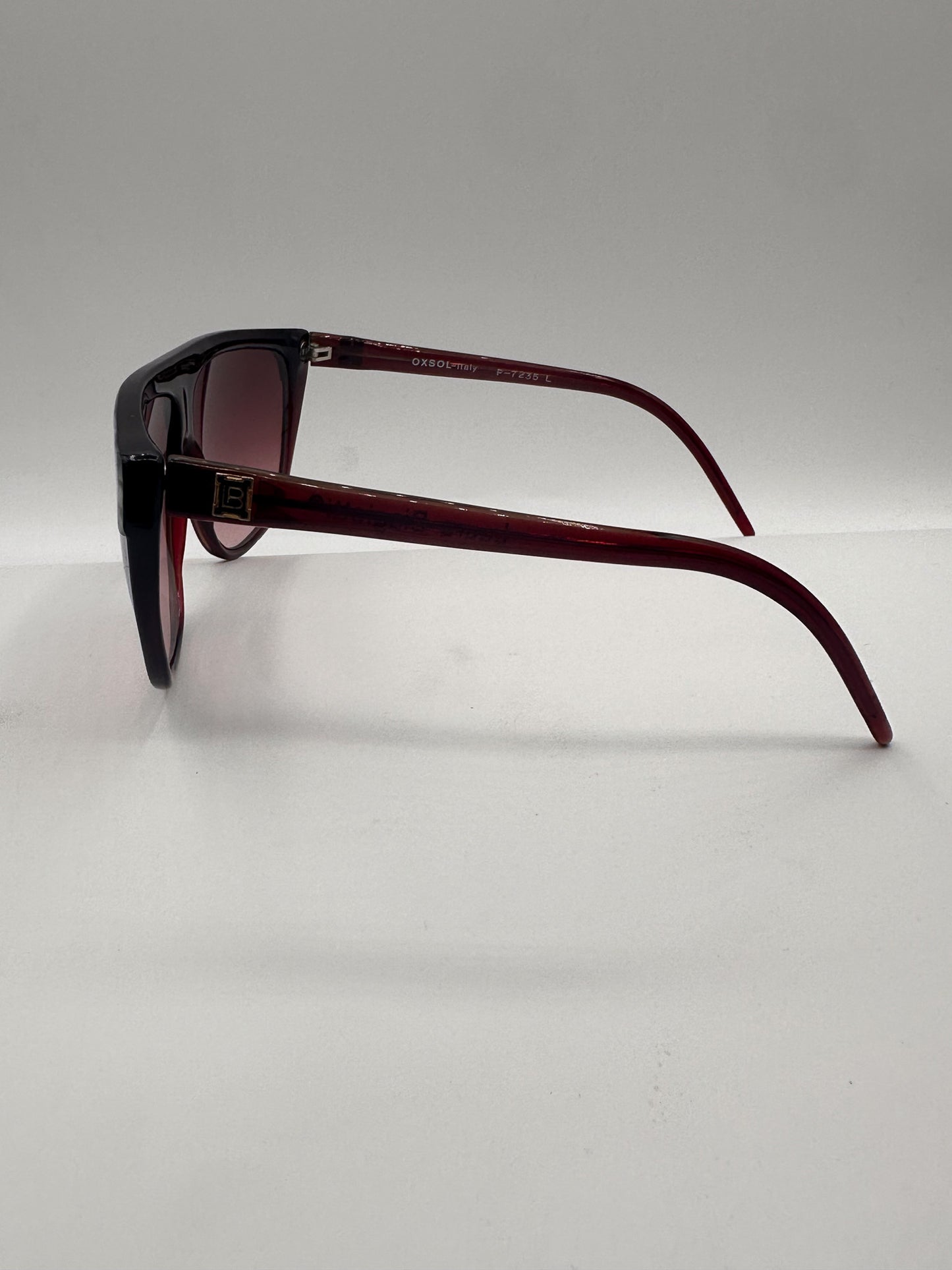 Auburn Gaze 1980s Laura Biagiotti Sunglasses, left side