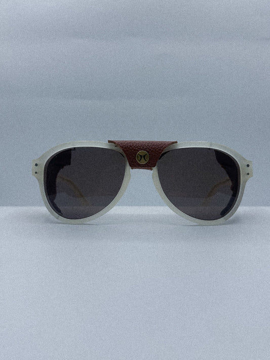 "Avalanche" 1980s Kikie's Leather Sunglasses