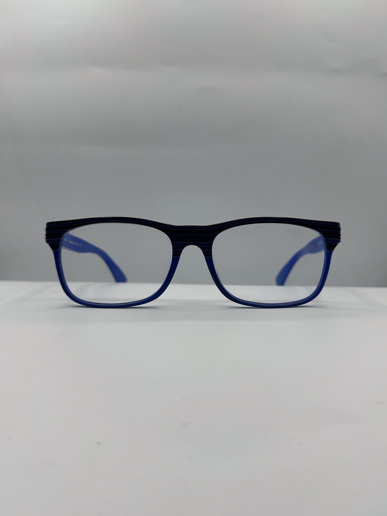 Blue 1990s SEE Eyeglasses front side