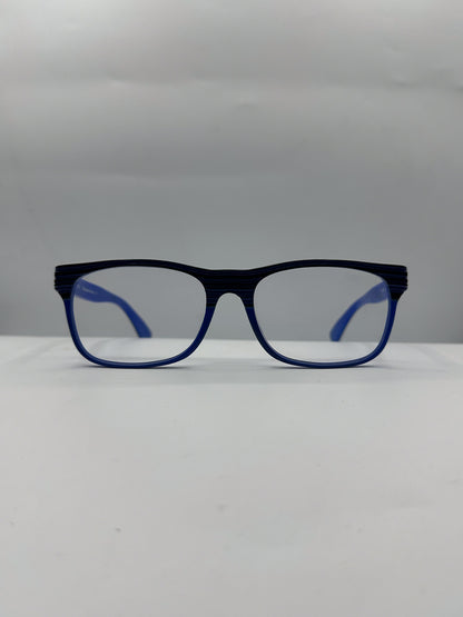 Blue 1990s SEE Eyeglasses front side