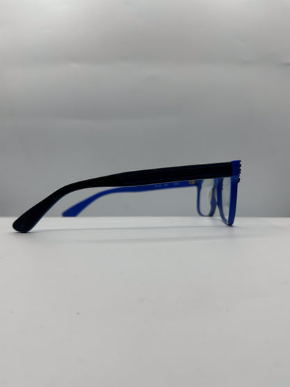 Blue 1990s SEE Eyeglasses right side
