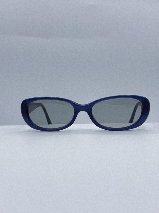 Blue Belle  1990s Chanel Designer Sunglasses front side