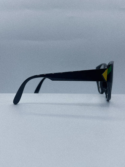 Bunny 1980s Oversized Jet-Black Sunglasses right side