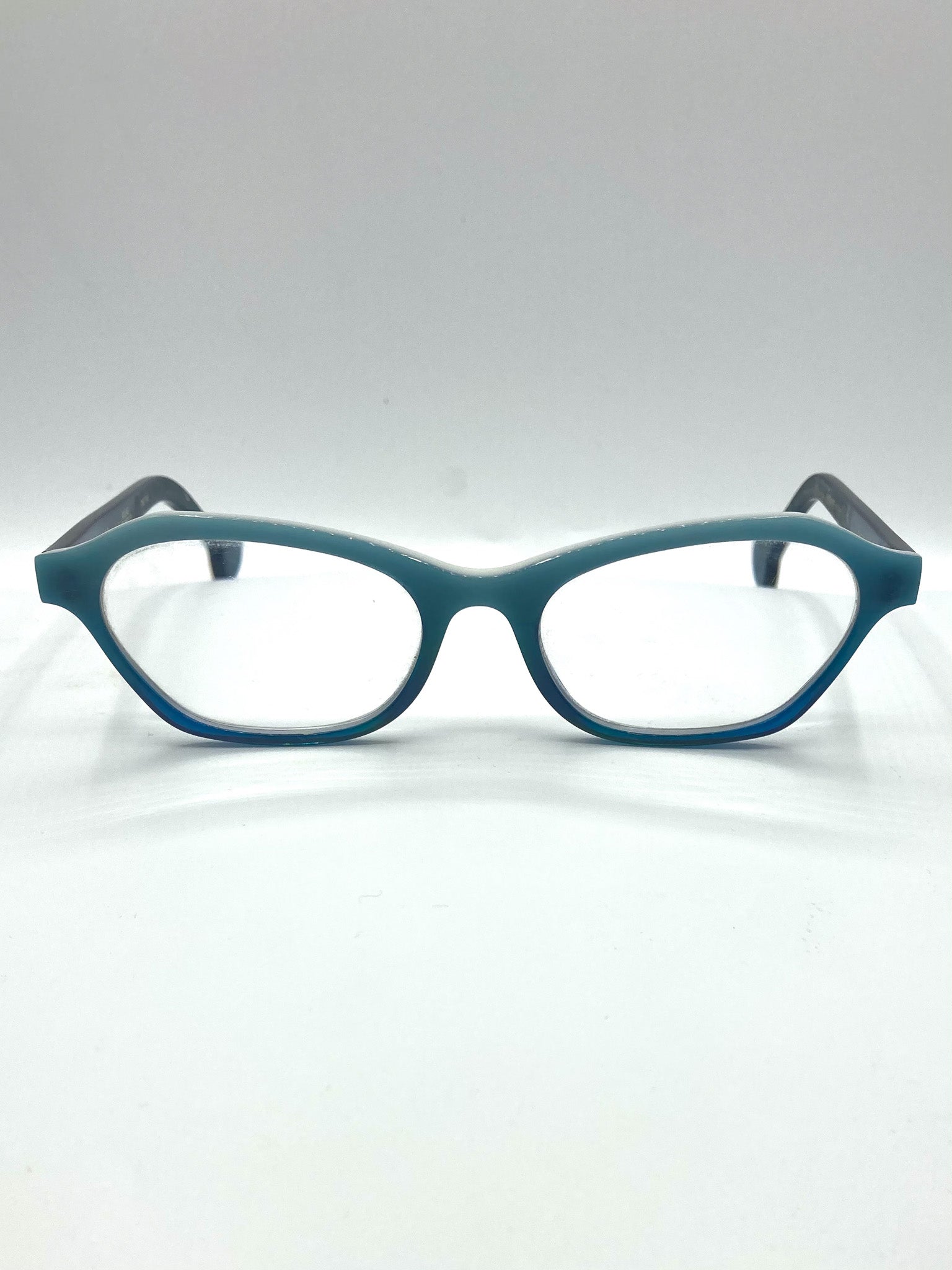 "Chestnut 907" 1990s LA Eyeworks vintage glasses, front side