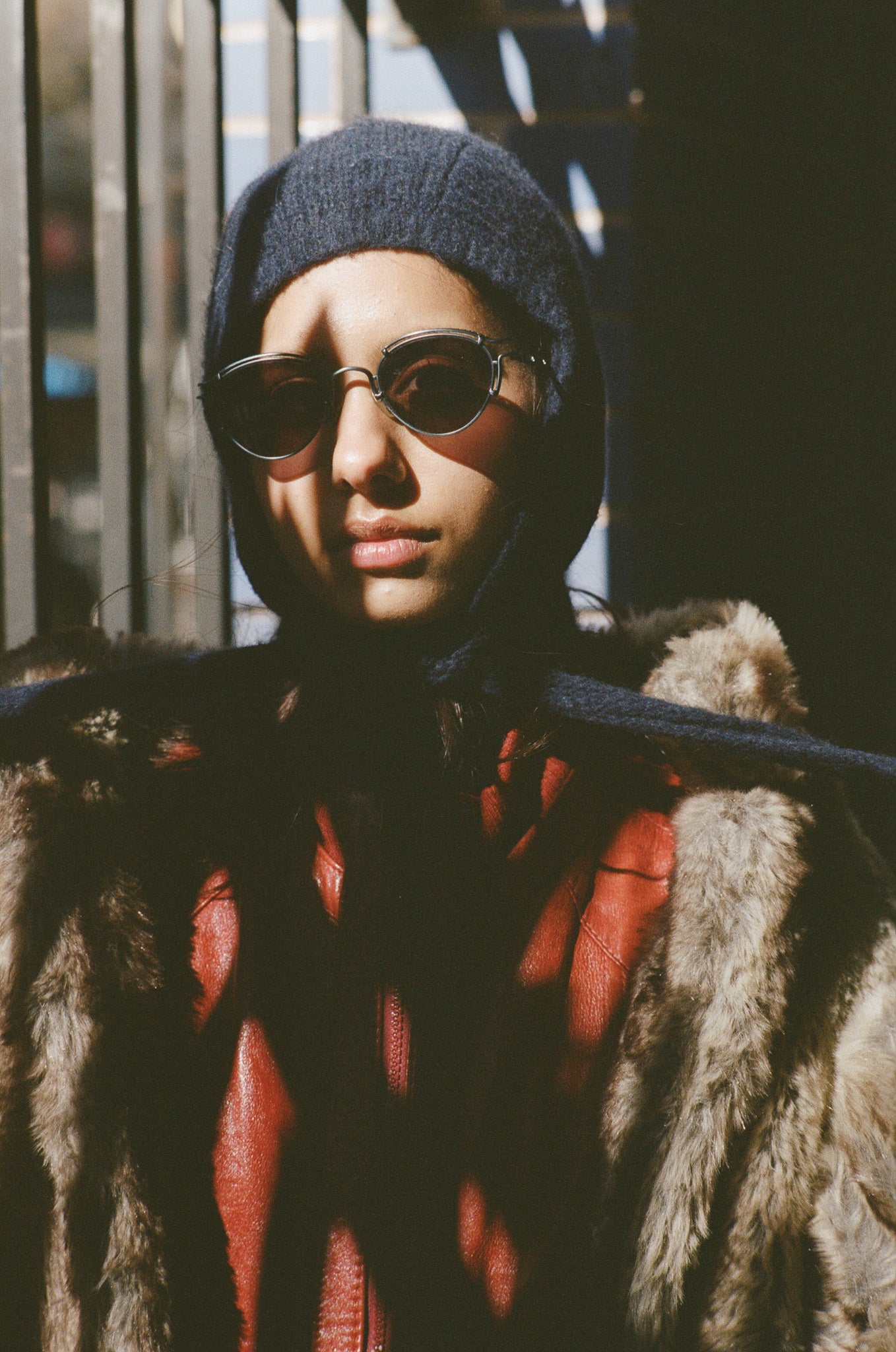 Chrome Brows 1990s Jean-Paul Gaultier Sunglasses with model