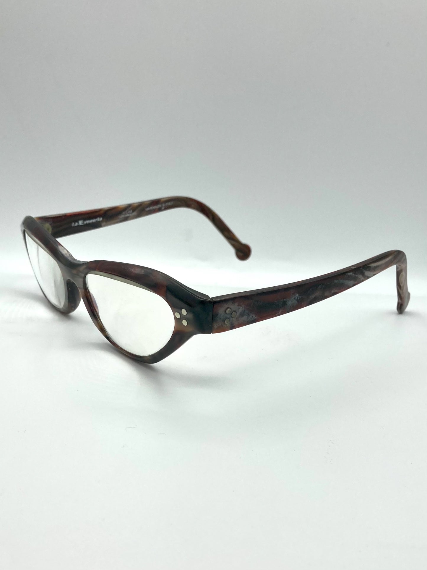 Echo Park 600 1990s LA Eyeworks vintage glasses, left side