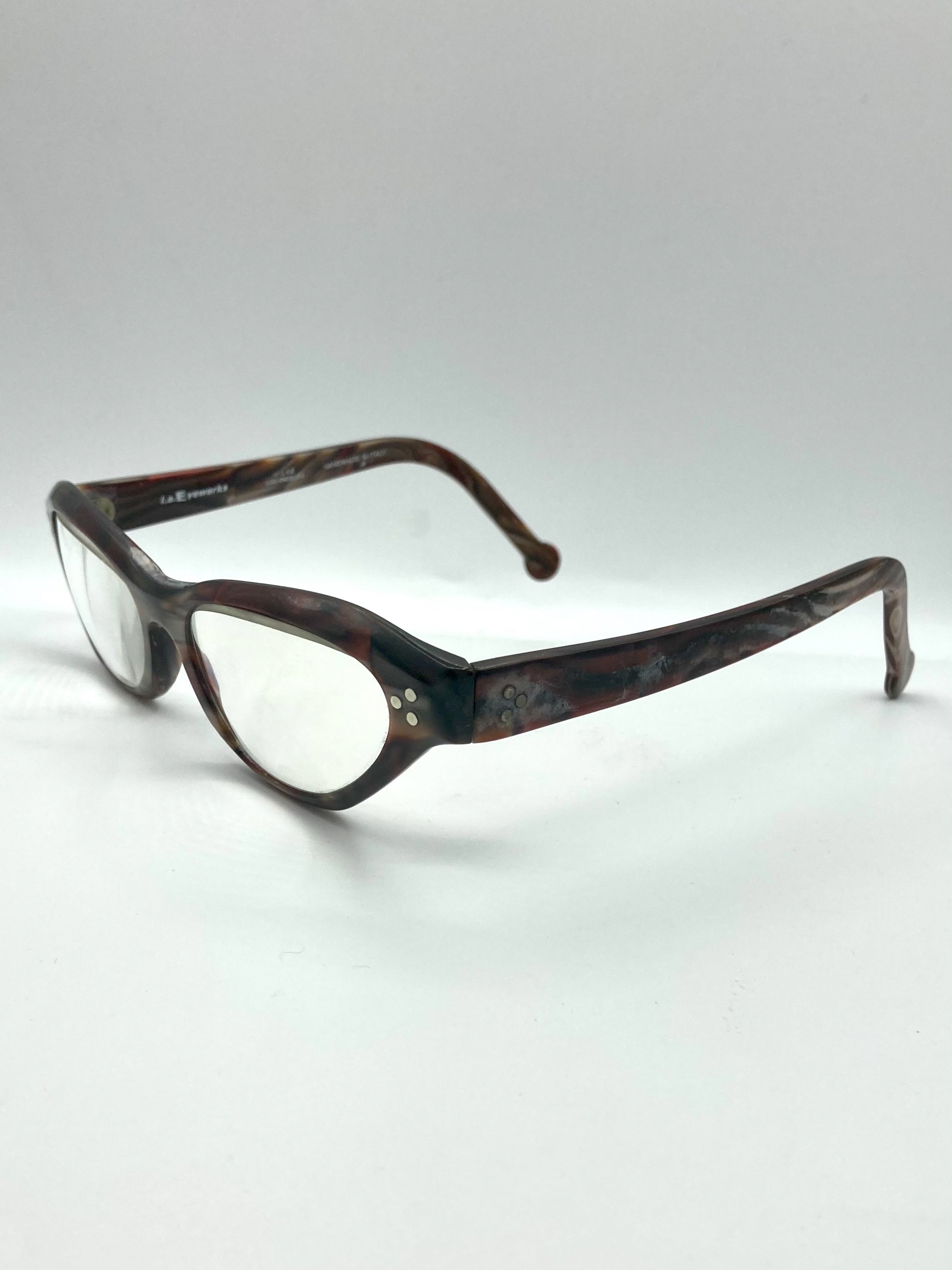 Echo Park 600 1990s LA Eyeworks vintage glasses, left side