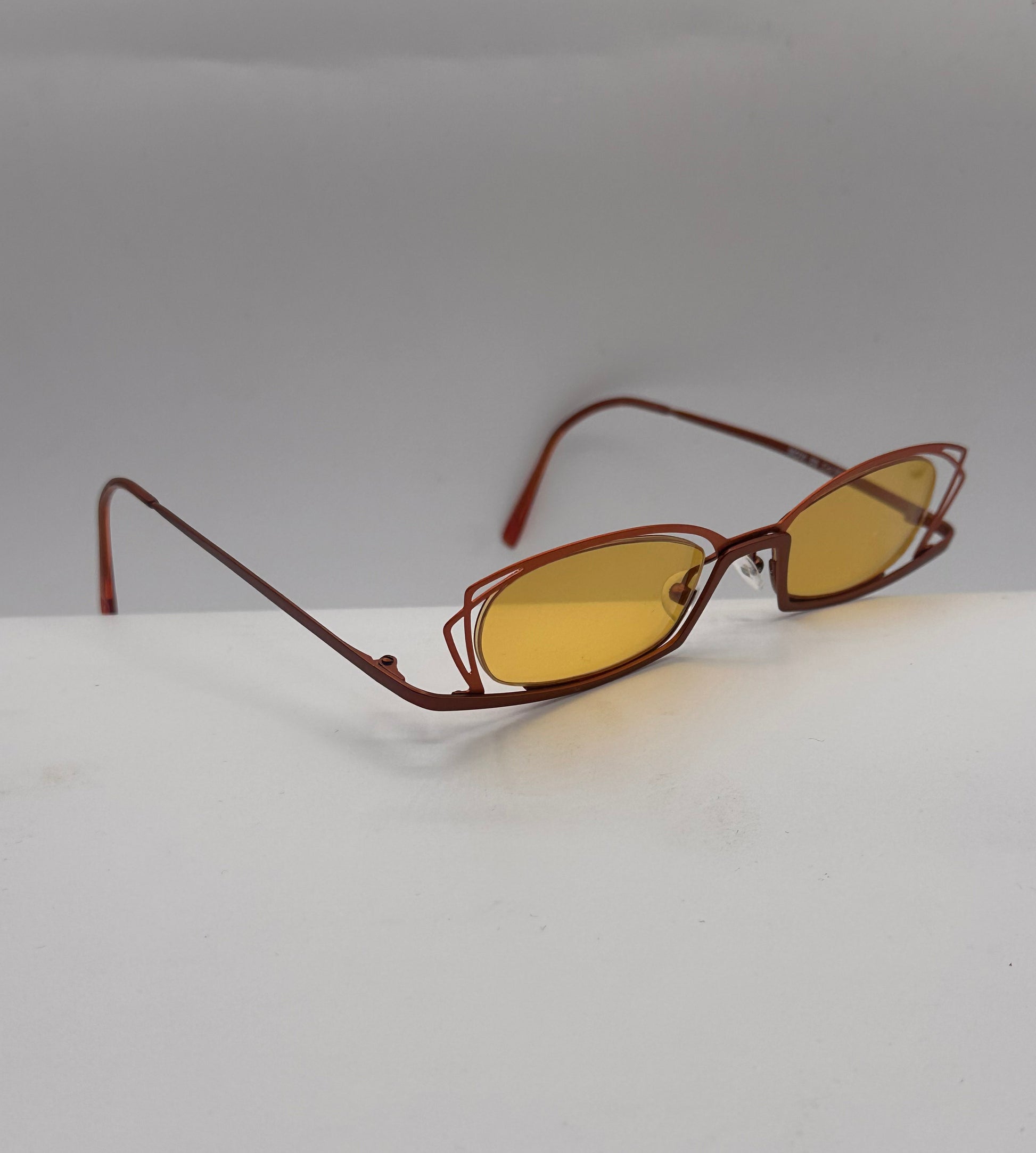 Electric Orange 1980s Zenka vintage Sunglasses, right side