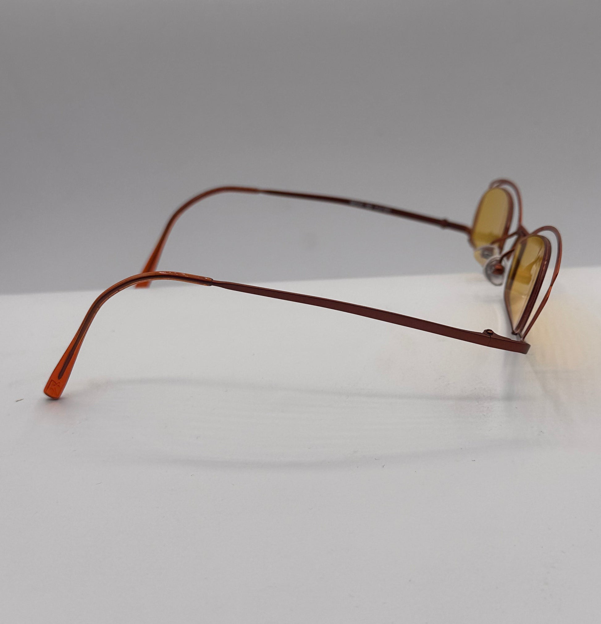 Electric Orange 1980s Zenka vintage Sunglasses, right side 2