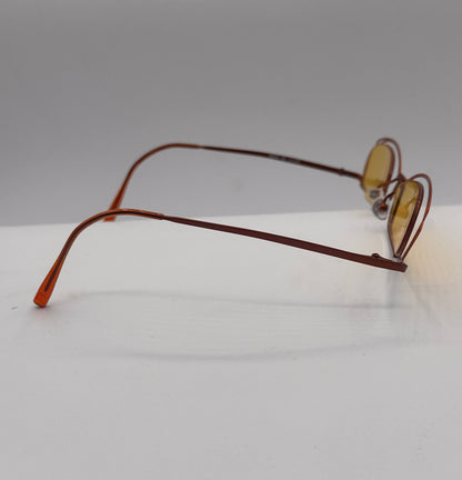 Electric Orange 1980s Zenka vintage Sunglasses, right side 2