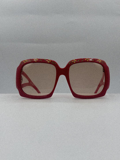 Flowerchild 1970s Solar Hand-painted Sunglasses front side