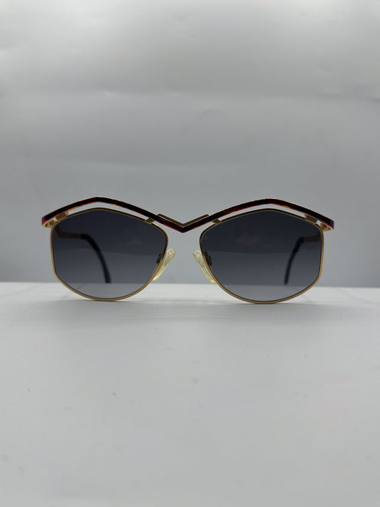 Geometric 1980s Cazal Sunglasses front side