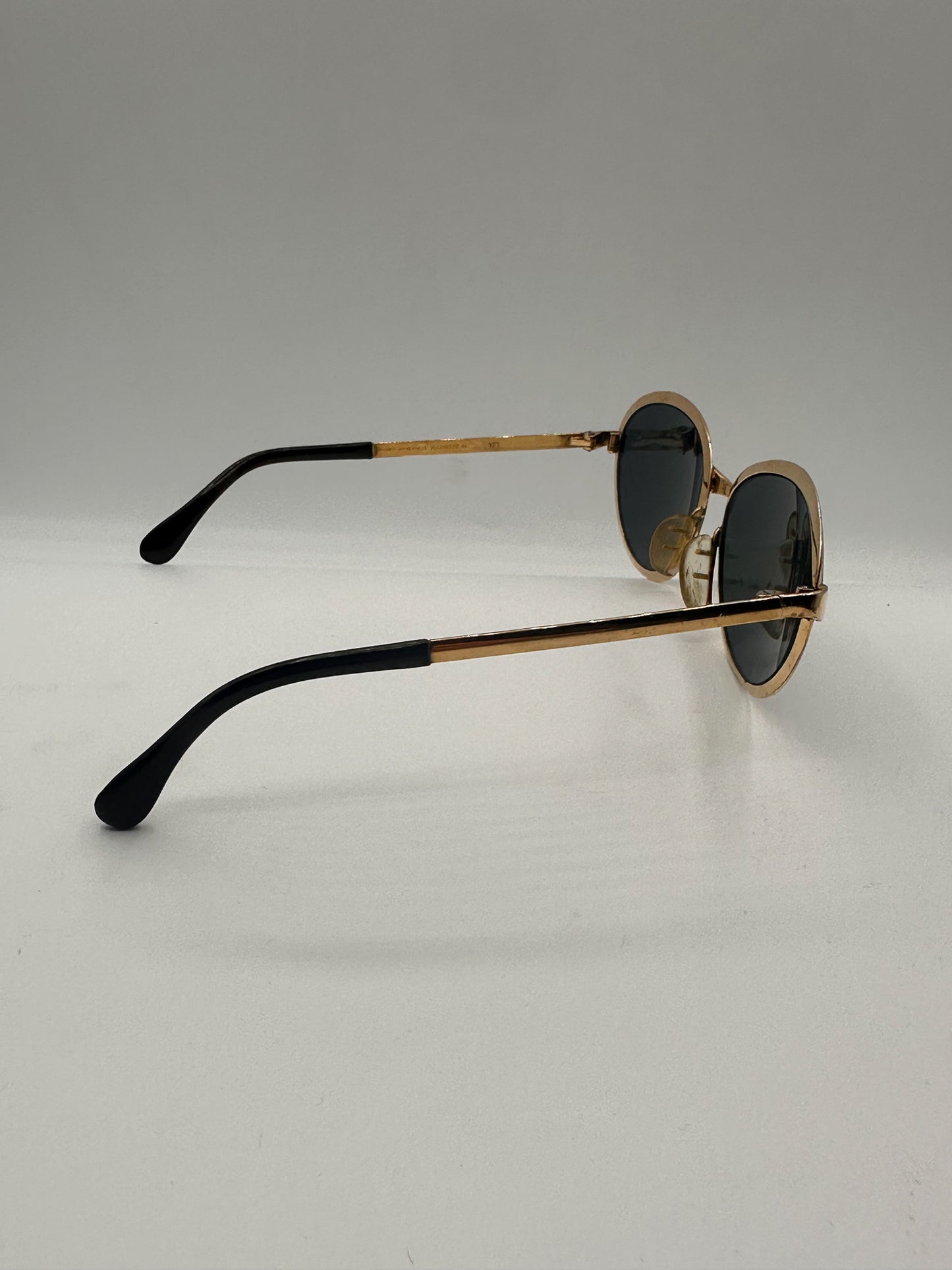Glamour 1960s Optima gold vintage sunglasses, right side 2