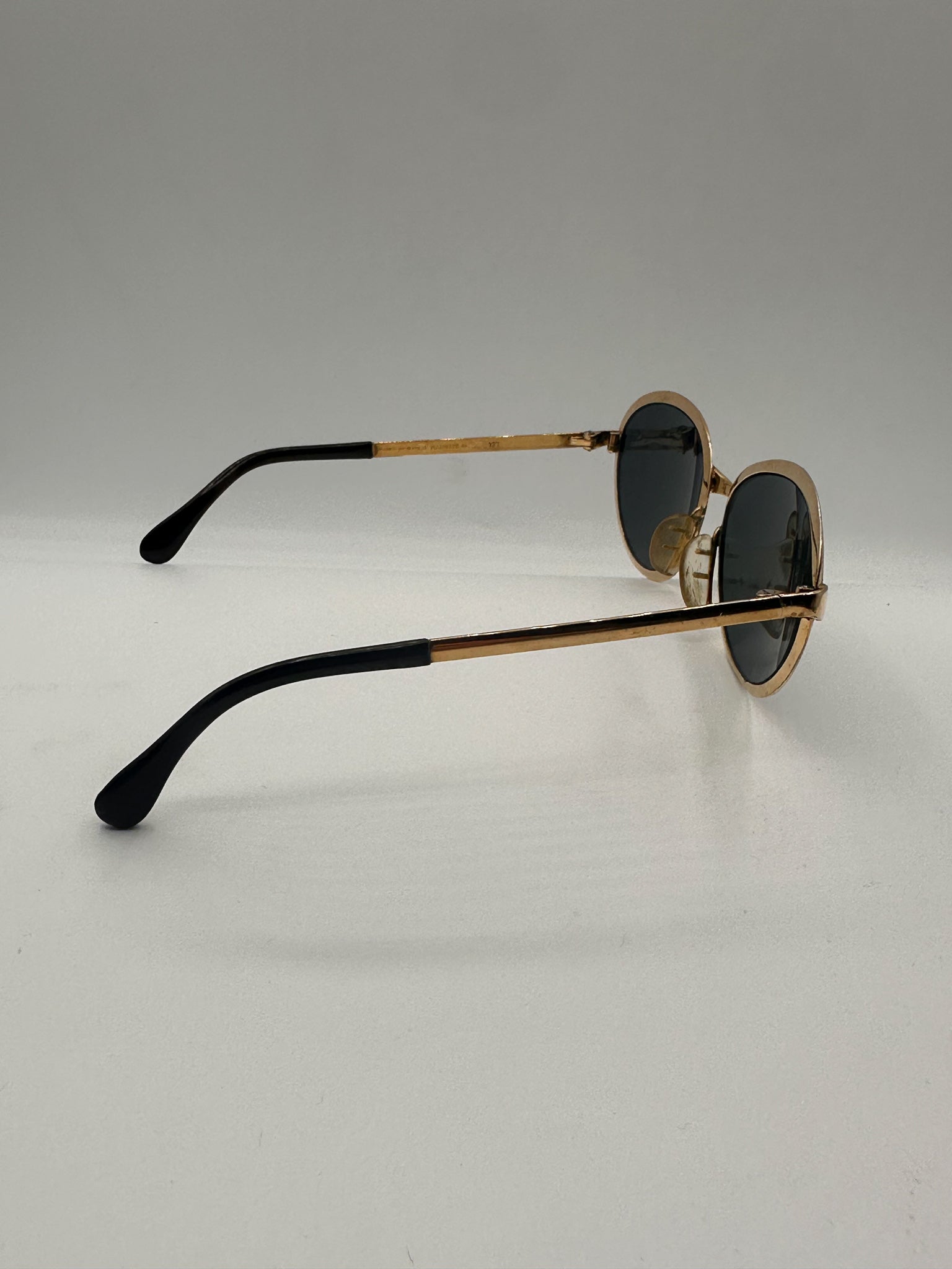 Glamour 1960s Optima gold vintage sunglasses, right side 2