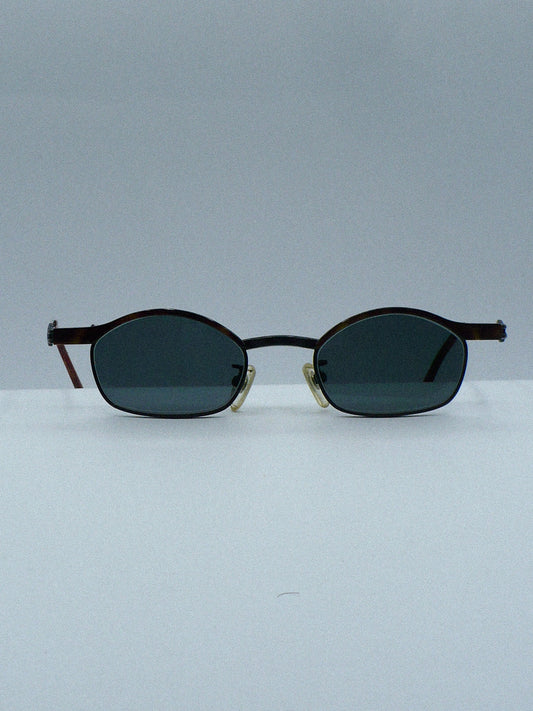 Half Moon 1990s Handmade Luxury Sunglasses front side