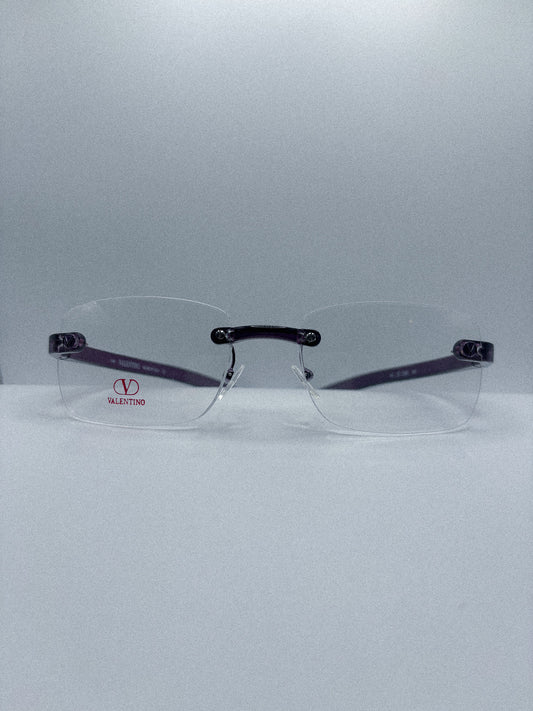 “Violet Trace” 1990s Valentino Rimless Eyeglasses
