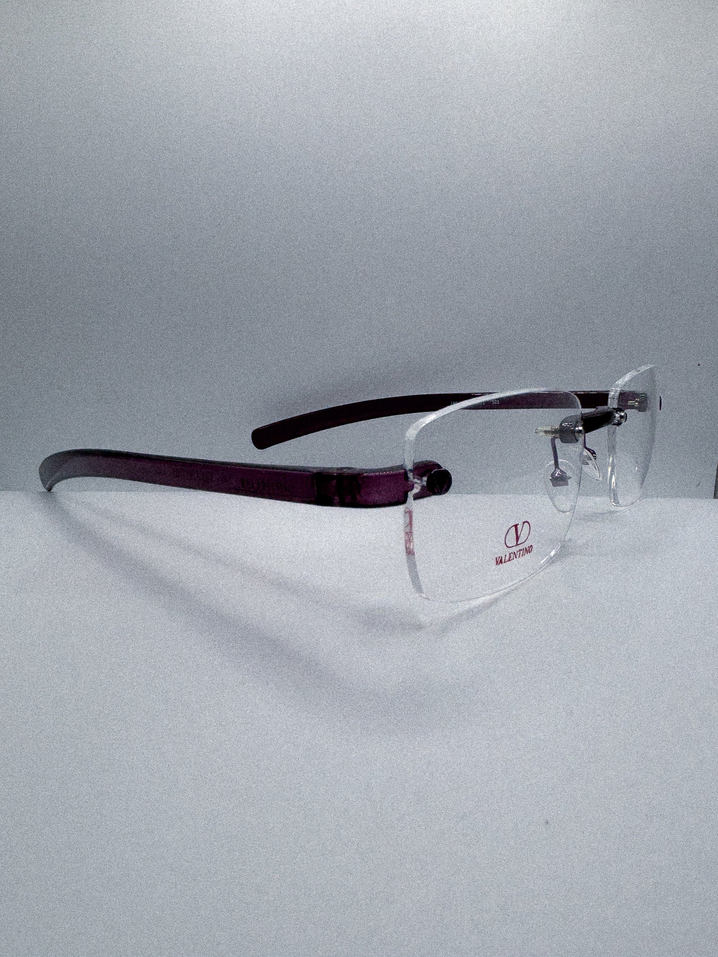 “Violet Trace” 1990s Valentino Rimless Eyeglasses