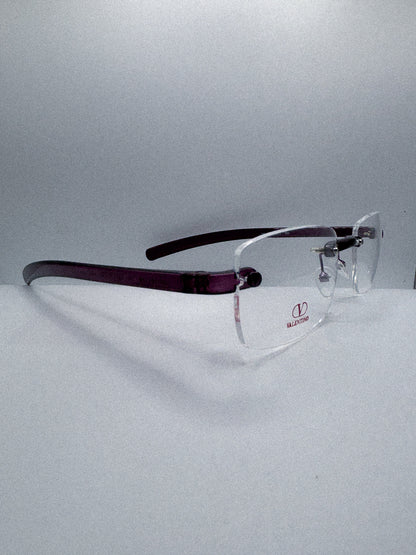 “Violet Trace” 1990s Valentino Rimless Eyeglasses