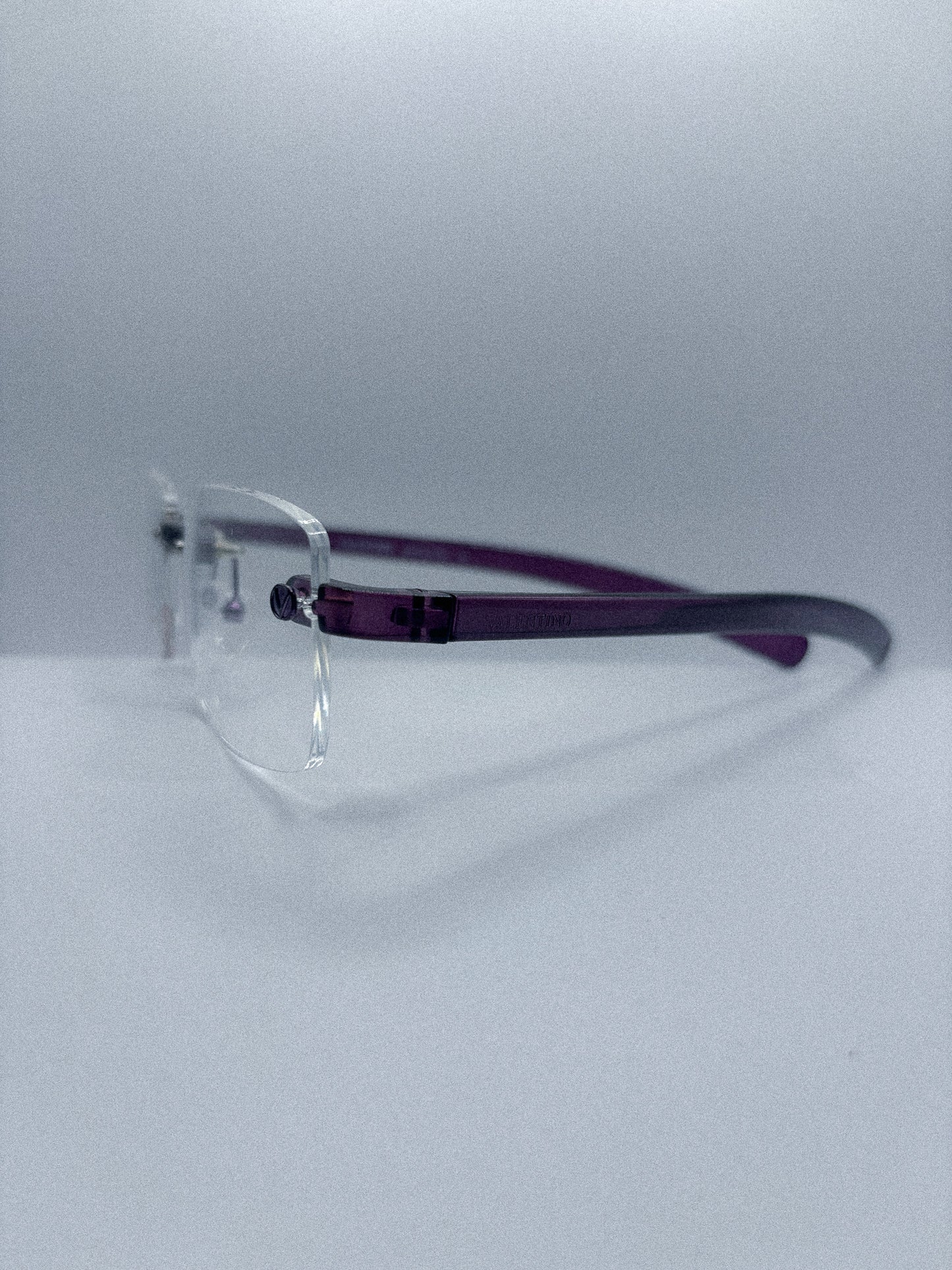 “Violet Trace” 1990s Valentino Rimless Eyeglasses