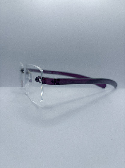 “Violet Trace” 1990s Valentino Rimless Eyeglasses