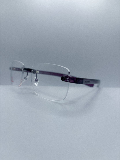 “Violet Trace” 1990s Valentino Rimless Eyeglasses