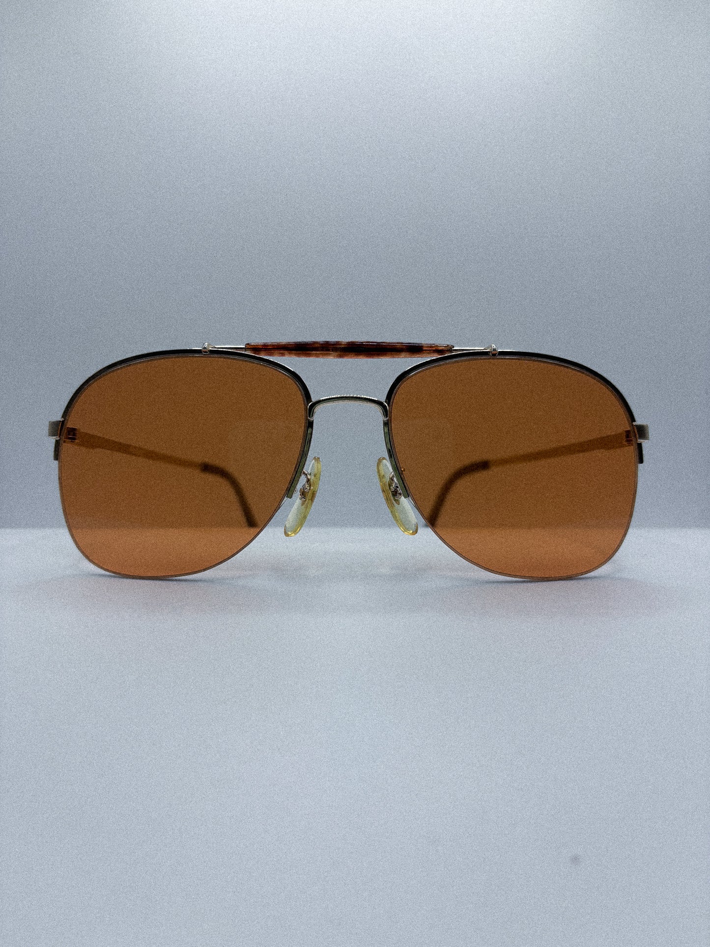 “Amber Horizon” 1980s Peerage Aviator Sunglasses