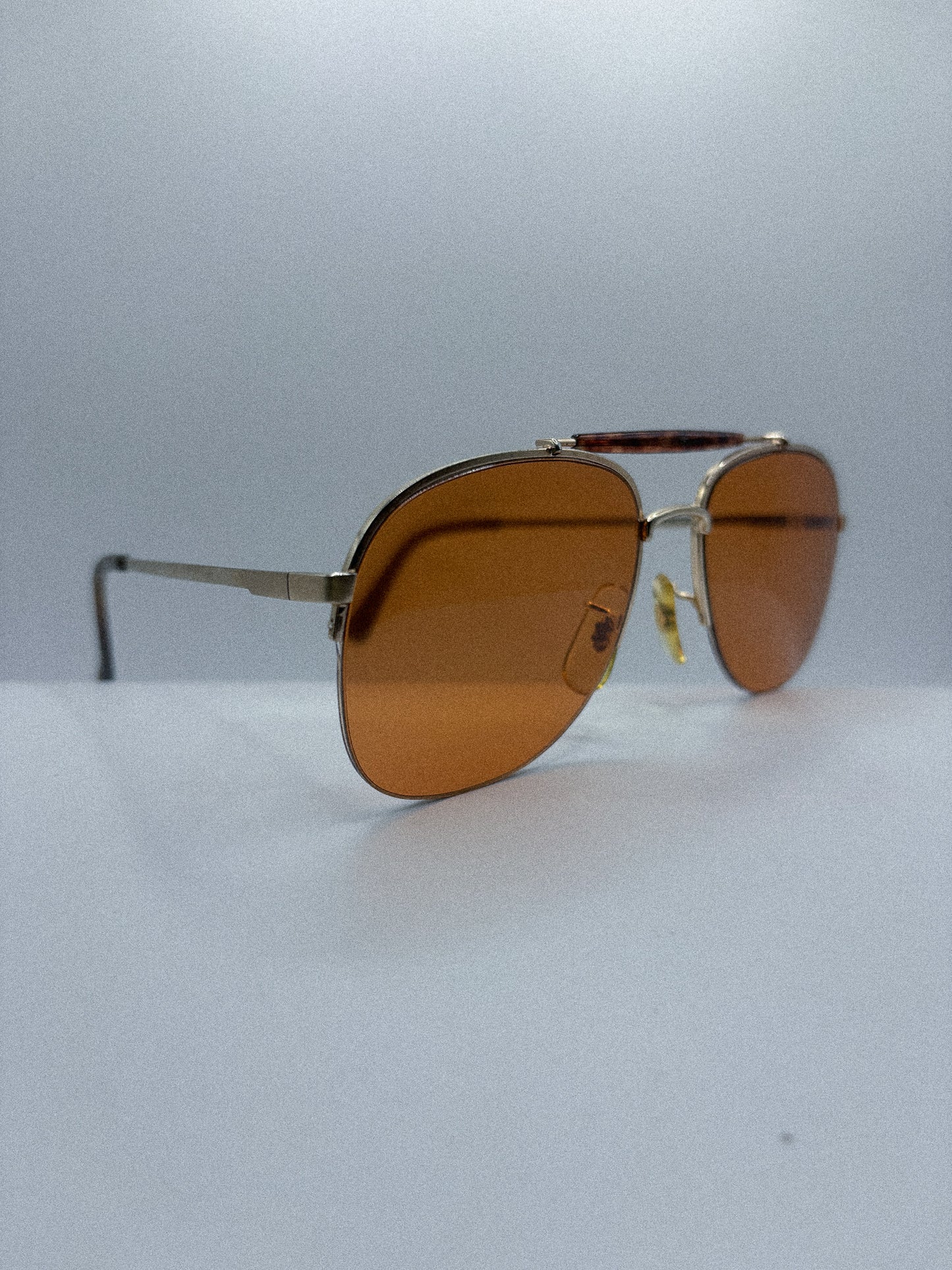 “Amber Horizon” 1980s Peerage Aviator Sunglasses